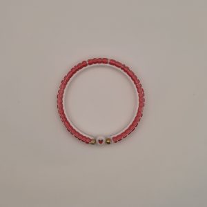 Farebné korálikové náramky so srdiečkom
