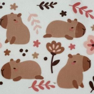 Sklenený pohár v tvare plechovky vzor capybara